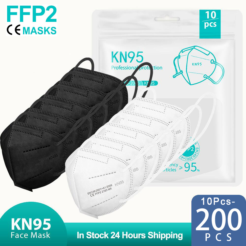 10-200PCS mascarillas fpp2 Siy - Disposable Surgical Mask incelemesi ve fiyatı