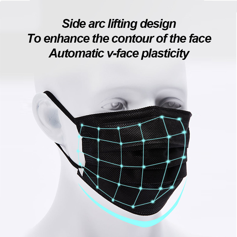 100-400 adet Siyah Maske Tek K - Disposable Surgical Mask incelemesi ve fiyatı